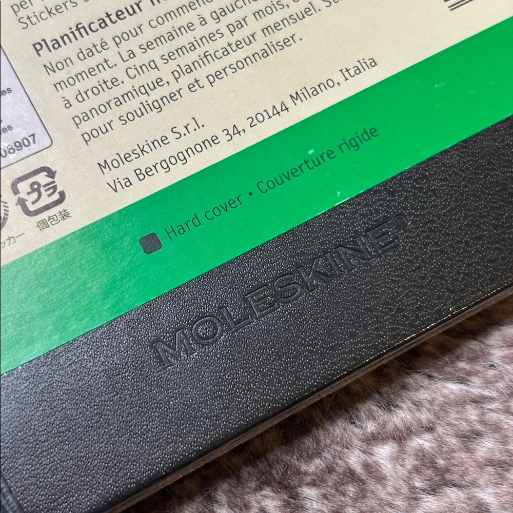 NWT Moleskine Classic Black Undated Notebook